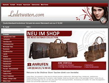 Tablet Screenshot of lederwaren.com